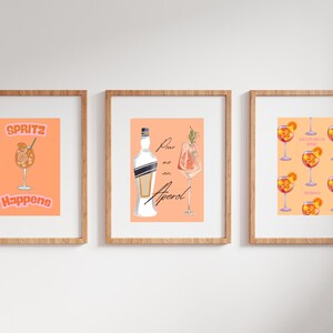 Trío de arte mural Aperol Spritz