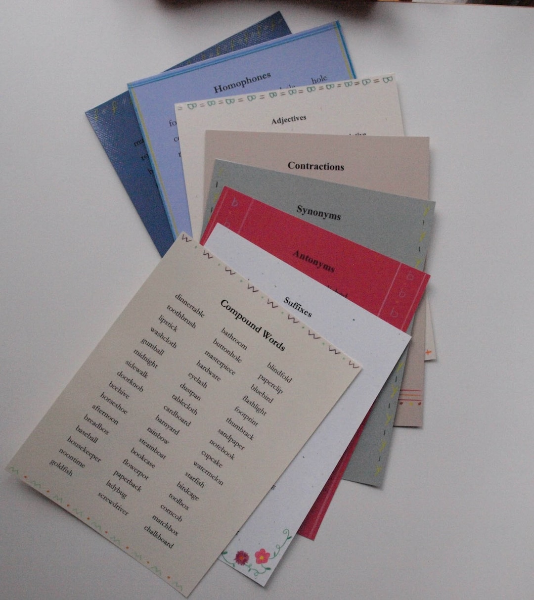 Montessori Word Study Charts - File Download, Comic Sans Font - Etsy