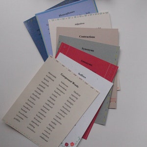 Gráficos de estudio de palabras Montessori: descarga de archivos, fuente Comic Sans
