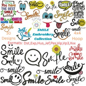 Smile Face Machine Embroidery Design Happy Face Embroidery Design Eyes Embroidery Small Mini Smile Outline Smiley Face Preppy Embroidery Pes
