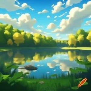 Beautiful lakeside portrait