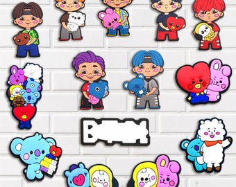 Pop Inspired Shoe Charms Set, Cute Chibi Decoration Charms for Shoes Sandals Bracelets Bags, PVC Mini Charms for Clogs, Fan Gift