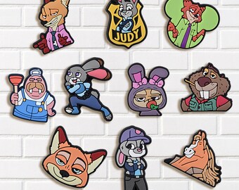 Cartoon Animal Shoe Charms Set, Funny Fox Bunny Rubber Charms for Shoes Clogs Sandals Bracelets and Bags Gift for Holiday Birthday Party