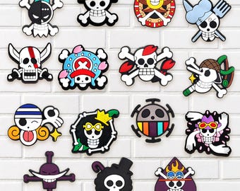 Anime Shoe Charms, Pirate, Ocean adventure anime Shoe Charms– Fun, Colorful Charms for Shoes, Bags, Bracelets and Clogs, Anime Gift for Fans