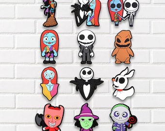 Halloween Cartoon Shoe Charms, Gothic Holiday Charms, Cute Spooky PVC Shoe Decorations, Character Inspired Accessories for Kids Teens Adults