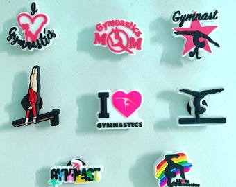 Gymnastics Shoe Charms for Shoes, Bag Decoration, Cute Gym Charms Accessories for Adults and Kids.