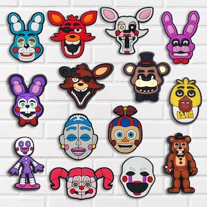 Horror Cartoon Shoe Charms Set, Scary Animatronic Style Clog Charms, Creepy Robot Sandal Accessories, Spooky Cute Charms Gift