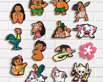 Island Adventure Shoe Charms Set, Tropical Ocean Characters, Cute Pig and Warrior Accessories for Clogs Shoes Bags & Gift Ideas for All Ages
