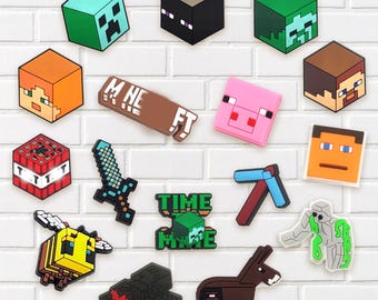 Game Shoe Charms,  Block Figures Accessories for Shoes Clogs Sandals Party Favor Kids Birthday Gifts