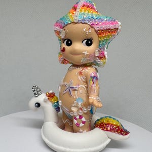 Rainbow Starfish  + Floaty - Sonny Angel Custom