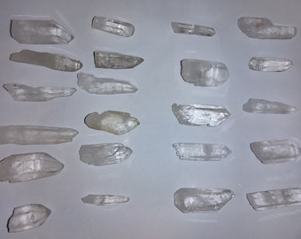 Diamontina Quartz Crystals, 22 pieces, 280 gms Brazil