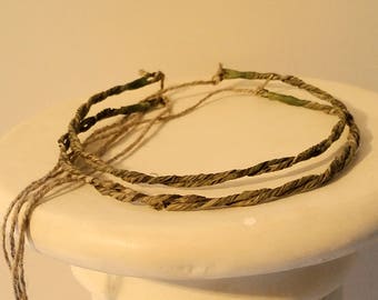 Blank flower crowns set of 2 green wire DIY headband base Beltane floral craft supply make your own halo hair wreath Wedding accessories