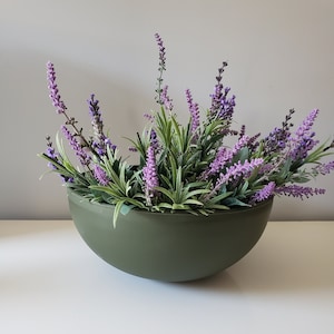Garden Bowl home decor porch 11 inch patio planter craft supplies floral arranging large round plastic centerpiece black container