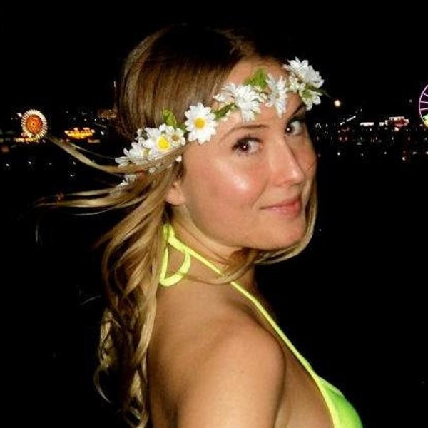 hippie flower headpiece
