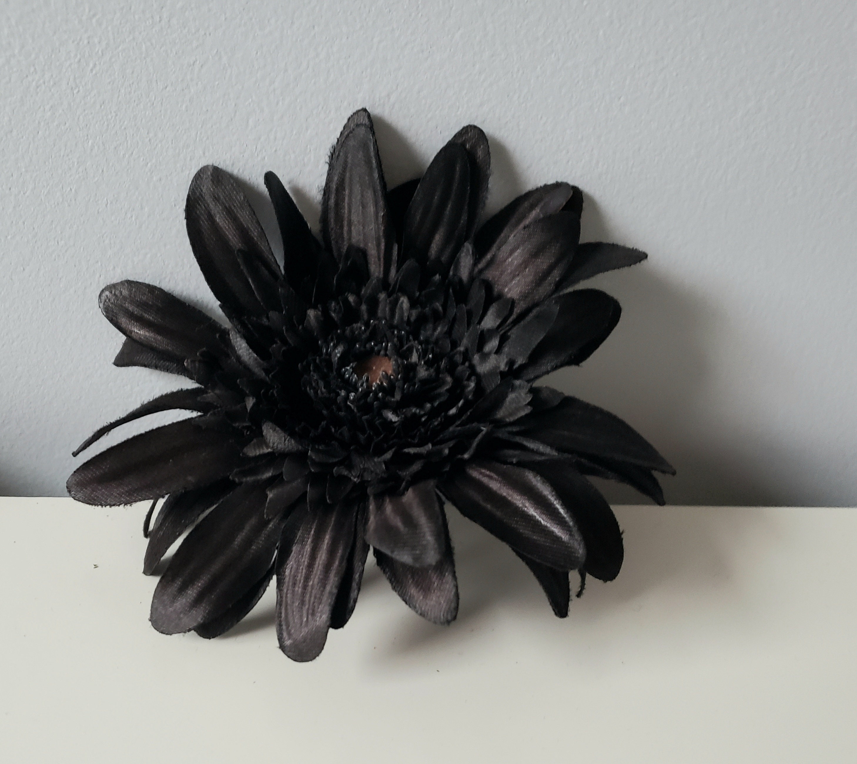 Black Artificial Gerbera Flower Stem