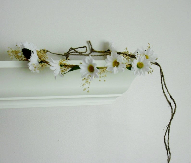 Hippie Daisy Chain Headband Flower Crown 70s Jenny Costume Etsy