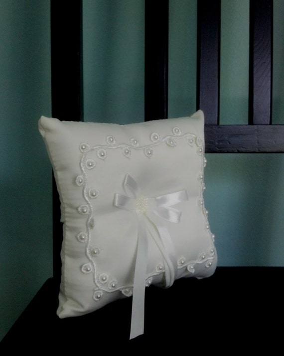 Ring Bearer Pillow White Diy Wedding Accessories Bridal Craft Etsy