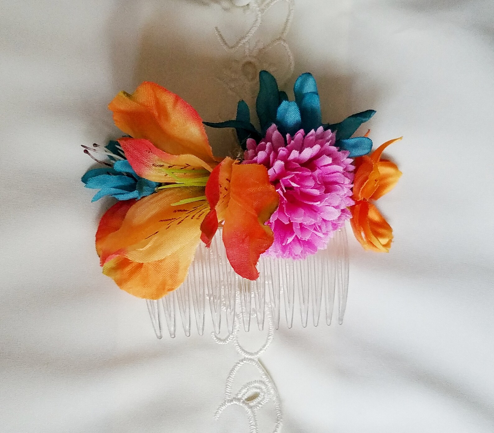 Mexican Hair Comb Headpiece Fiesta Party Baby Shower Tropical Etsy