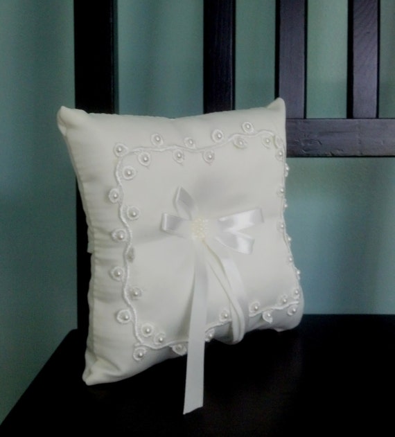 Ring Bearer Pillow White Diy Wedding Accessories Bridal Craft Etsy