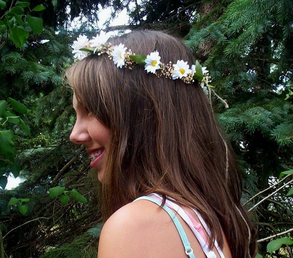 Daisy Chain Flower Crown Hippie 