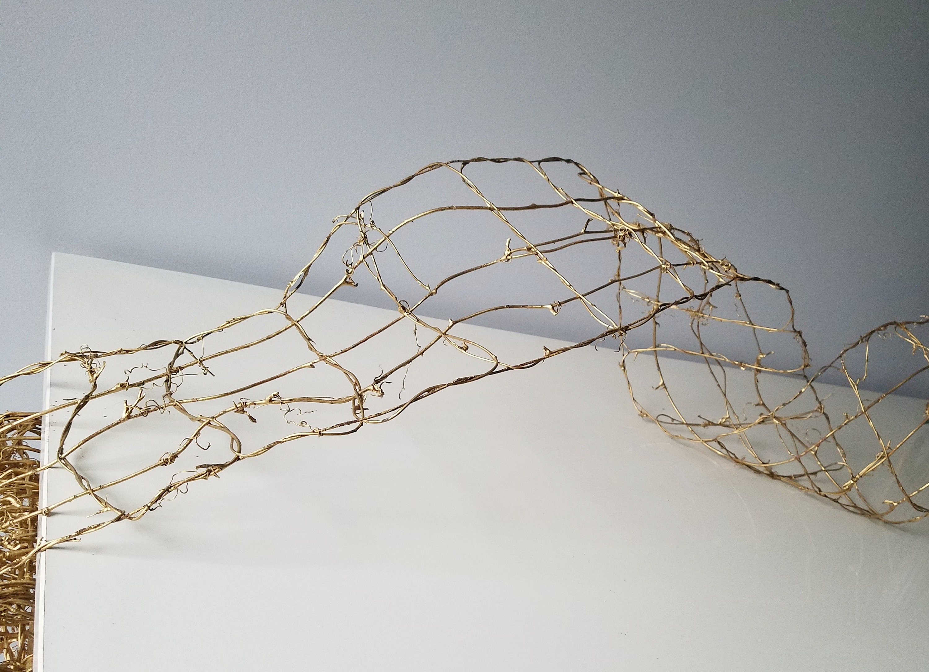 Gold home decor craft supply wire mesh rustic twig unique Etsy