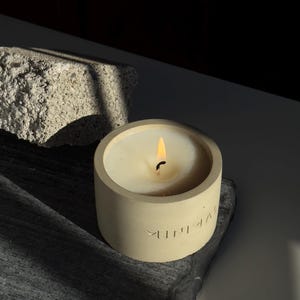 Concrete container loft candle