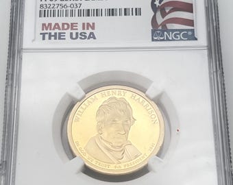 Ninth president 2009 s William H. Harrison Pf 69 ultra cameo