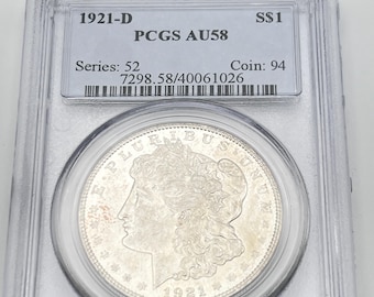 1921-D pcgs au58 series-52 coin-94