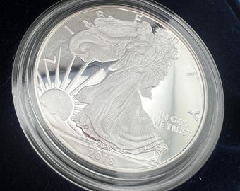 2018 American eagle 1ozt silver United States Mint proof coin (w)