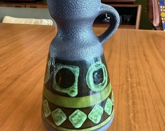 West Germany Fat Lava Domino Decor Ceramic Vase by Dümler