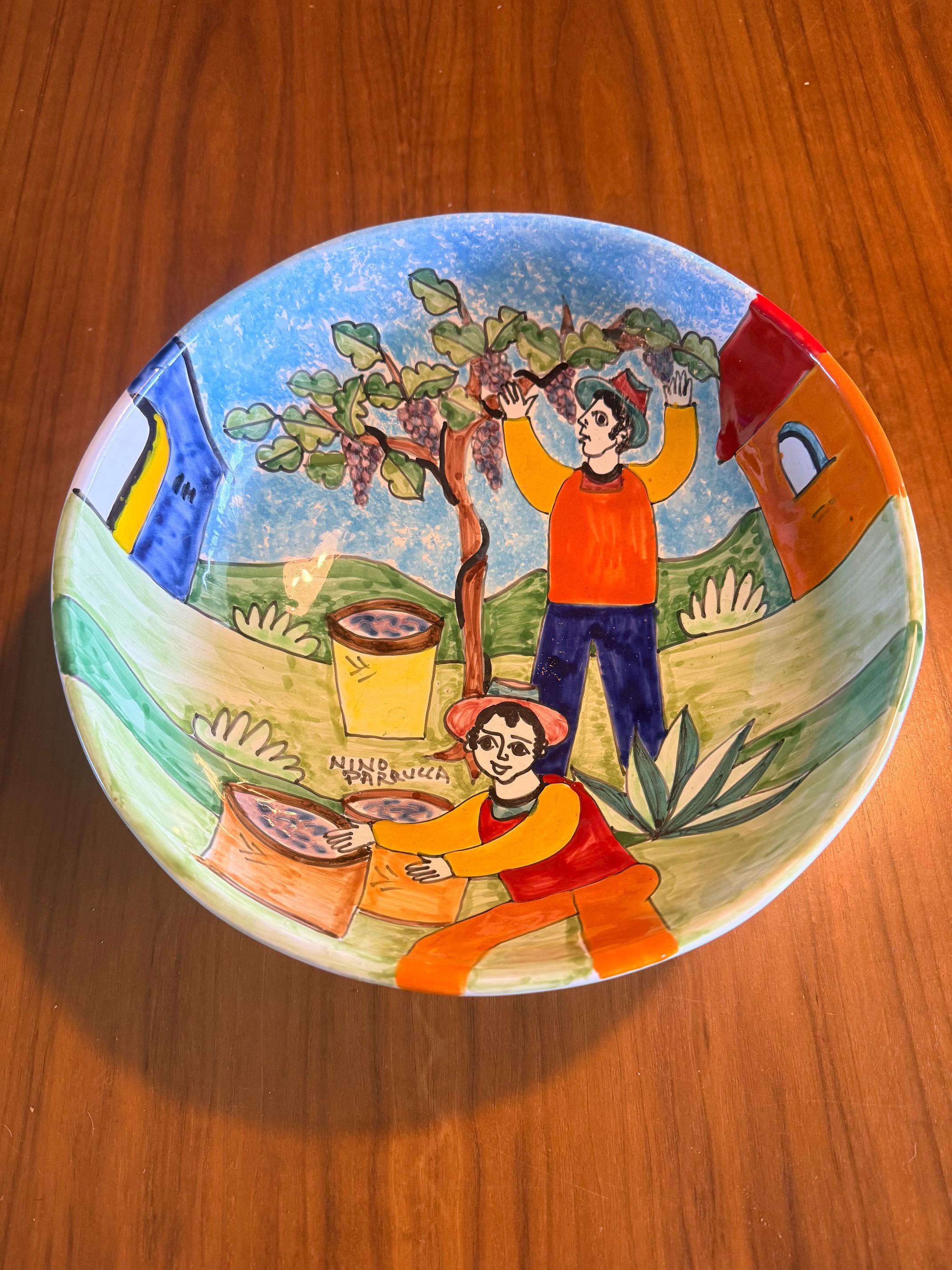 未使用 NINO PARRUCCA ニーノパルッカ ボウル皿 イタリアシチリア Nino Parrucca Bowl - Etsy