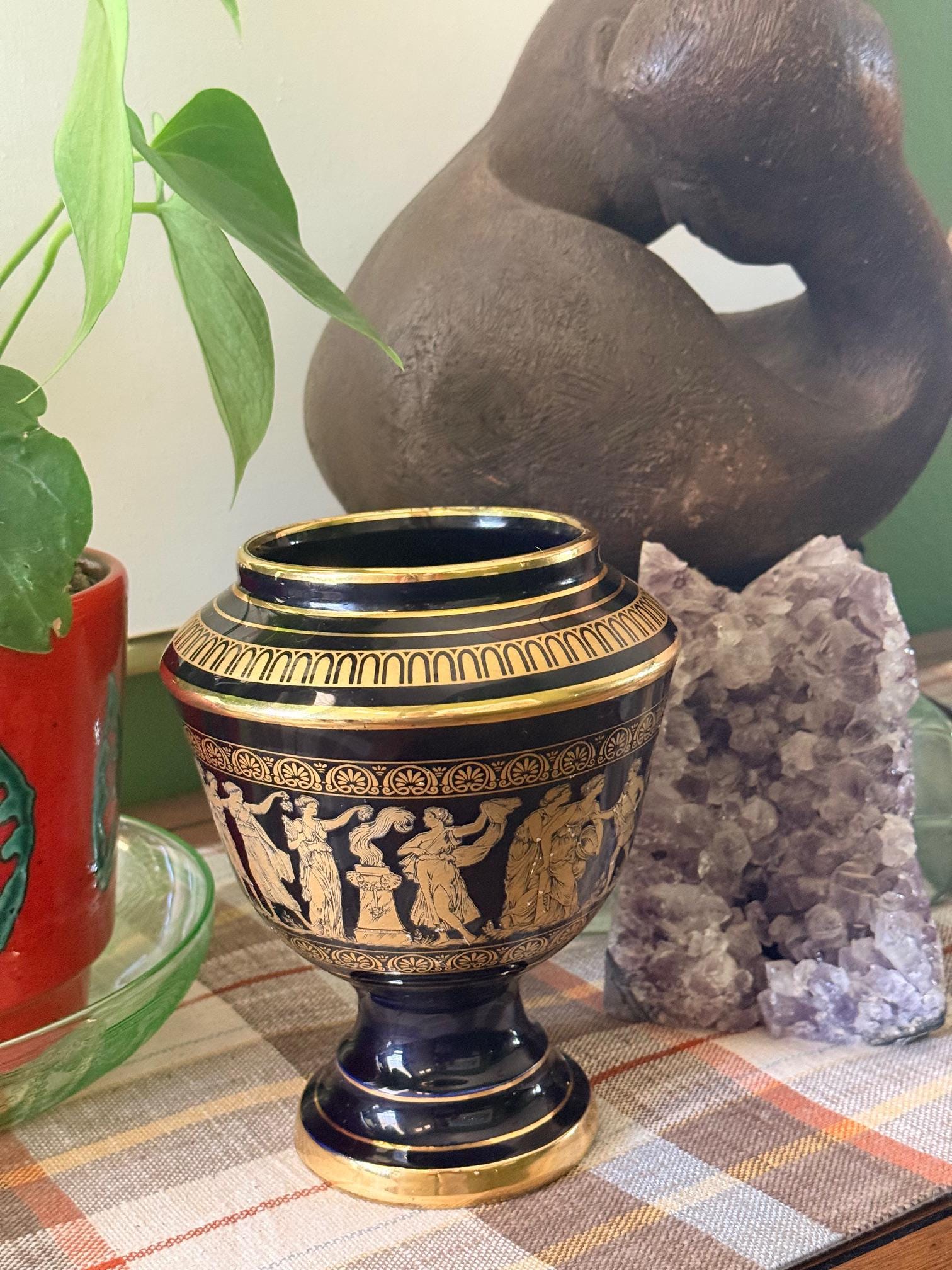 Greek Vase Handmade With Gold 24 K - Etsy