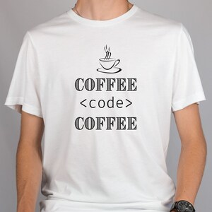 Coffee and Coding Computer Programming Shirt for Developer, Coder, Programmer or Software Engineer image 3