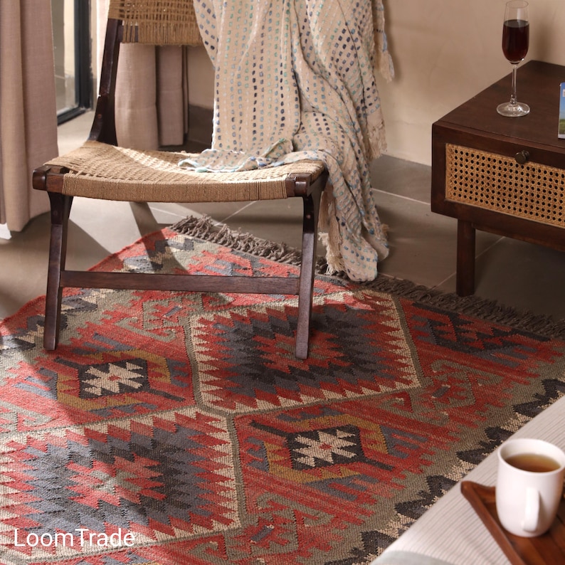 5x8 , 6x9 Ft, Kilim Rug Handwoven Wool Jute Rug Handmade Kilim Dhurrie Rug, Boho Decor Rug, Indian Dhurrie Rug, Indoor/Outdoor Rug
tribal jute rug, handwoven jute rug, bohemian jute rug, jute kilim rug, boho jute rug, custom size rug, kilim dhurrie rug, wool jute rug, southwestern rug, moroccan rug, tribal kilim rug, turkish area rug, vintage kilim rug