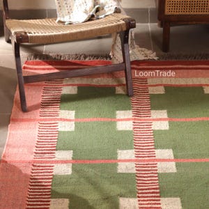 Brown Flatwoven Area Kilim Rug | Trendy Living Room Wool Carpet | Modern Boho Scandinavian Textured Rug | Customizable size 5x8 8x10 9x12,scandinavian rug 5x8, flatwoven kilim rug, bedside runners, wabi sabi decor, boho chic rug, flatweave wool rug, southwestern tribal, 8 x 10 area rug, 9x12 washable rug, brown wool capret, living room low pile, modern boho rug 8x10, textured area accent,jute rug 9x12, navajo kilim rug, modern kilim rug, traditional rug, bohemian kilim rug, chunky wool jute rug