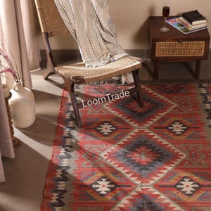 Handmade Area Kilim Rug, Wool Jute Kilim Rug, Flatweave Rug, Bohemian Rug, Indian Dhurrie Rug, Navajo Kilim Rug, Custom Rug, Aztec Rug
wool jute kilim rug, red rug 8x10, antique rug, area rugs, bohemian, handmade carpet, handmade rug, large area rug, rug for bedroom, rugs for living room, turkish area rug, turkish vintage rug, wool kilim rug