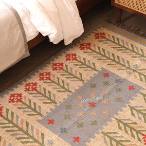 Vintage Wool Jute Kilim Rug, Handwoven, Wool and Jute Rug Handmade, Kilim Dhurrie Rug, Traditional Indian jute Area rug,9x12 jute rug, navajo kilim rug, handmade jute rug, wool and jute rugs, modern kilim rug, bohemian kilim rug, chunky wool jute rug, housewarming gifts, kilim rug, traditional wool rug, turkish kilim rug, vintage kilim rug, wool kilim rug