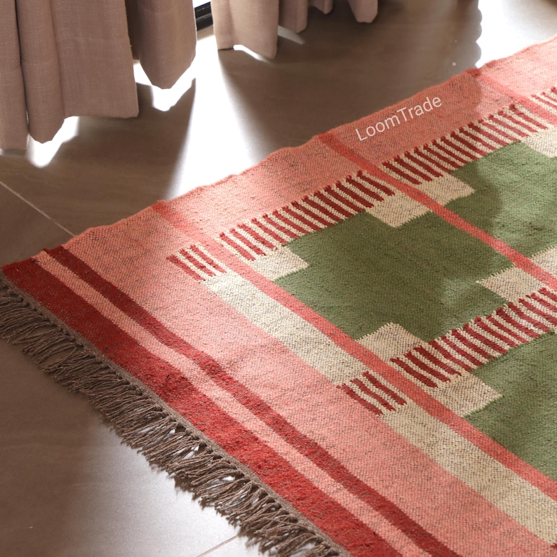 navajo kilim rug, wool jute kilim rug, traditional rug, accent rug, handmade rug, housewarming gifts, kitchen rug, rug for living room, runner rug, turkish kilim rug, turkish rug, vintage kilim rug, wool kilim rug,Multi Sizes Runner Rug for Stairs | Handwoven Geometric Indian Kilim | Eco-Friendly & Sustainable Hallway, Custom