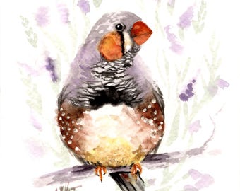 Vink schilderij | Aquarel vogel schilderij | Schilderij vogelliefhebber | Muurkunst vink | Origineel vogelschilderij | Kunstprint kleine vogel| Vinkcadeau