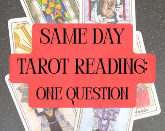 Lettura dei Tarocchi con una sola domanda - Amore, Fiamme Gemelle, Carriera / Consegna in giornata in formato PDF