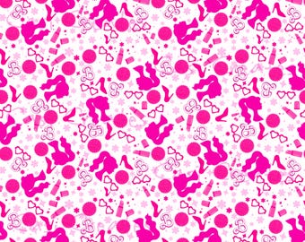 Barbie Girl Seamless Pattern | 3500x3500 px | 300 DPI | PNG + JPG | Instant Digital Download