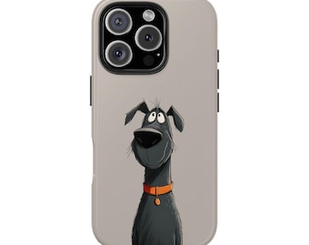 Cartoon Dog Tough Phone Case, Quirky Zoo Animal Cover