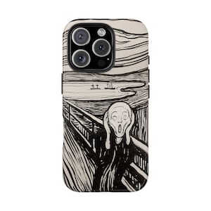 Edvard Munch Painting Art Phone Case, Tough Case, The Scream Phone Cover, Protective Cover, Stylish Phone Case, Quirky Art Phone Cover
