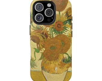 Van Gogh Sunflowers Painting Tough Phone Case, Fine Art Cover