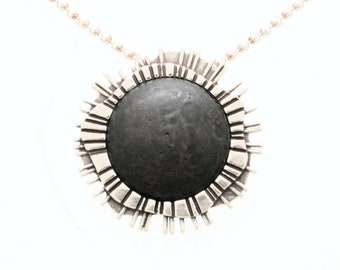 Sterling Silver Solar Eclipse Pendant
