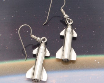 New Sterling Silver Starship Earrings