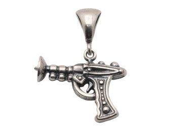 Ray Gun Sterling Silver Pendant