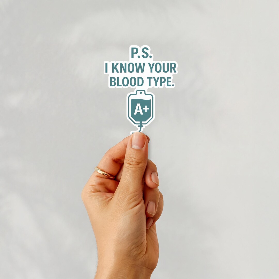 A+ Blood Type Stickers, Fun Hospital Stickers, Medical Humor Decals ...