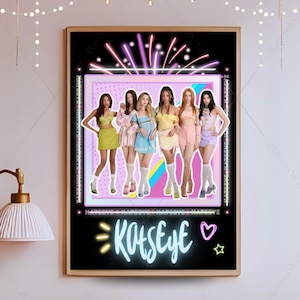 KUAILI Poster Su Tela Katseye - Stampa Vintage Con Ragazza E Musica Pop Per Decorazione Parete Camera Da Letto (30x45 Cm)