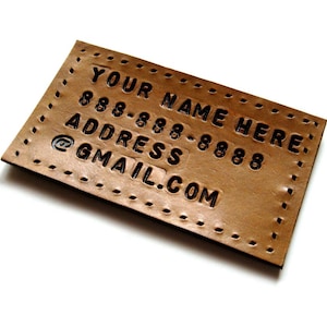 Personalized Leather Sewn On Patch Custom Leather Patch Travel